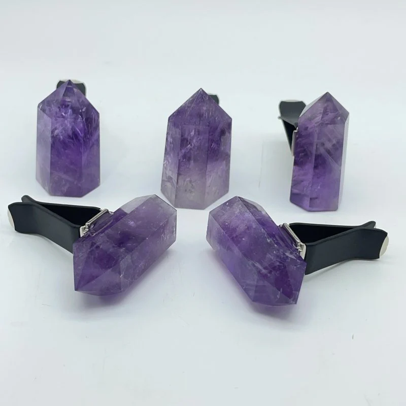 Amethyst Point Car Air Vent Clips Crystal Wholesale Car Accessories - Image 2