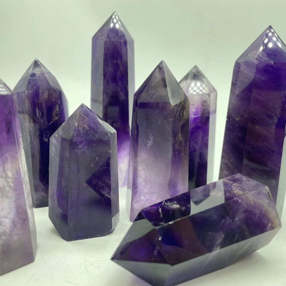 High Quality Deep Purple Amethyst Tower Point Wholesale - Image 2