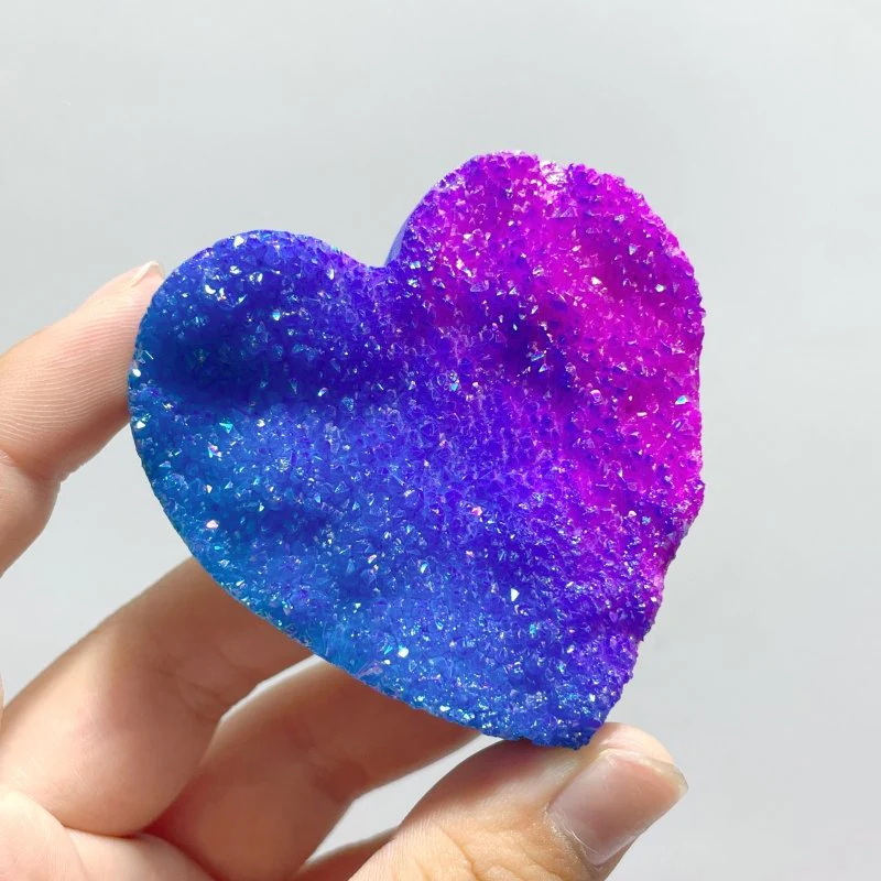 45 Pieces Angel Aura Heart Crystals Spirit Quartz Cluster - Image 2