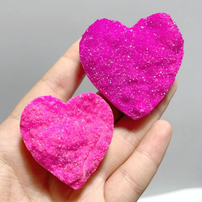 45 Pieces Angel Aura Heart Crystals Spirit Quartz Cluster - Image 3