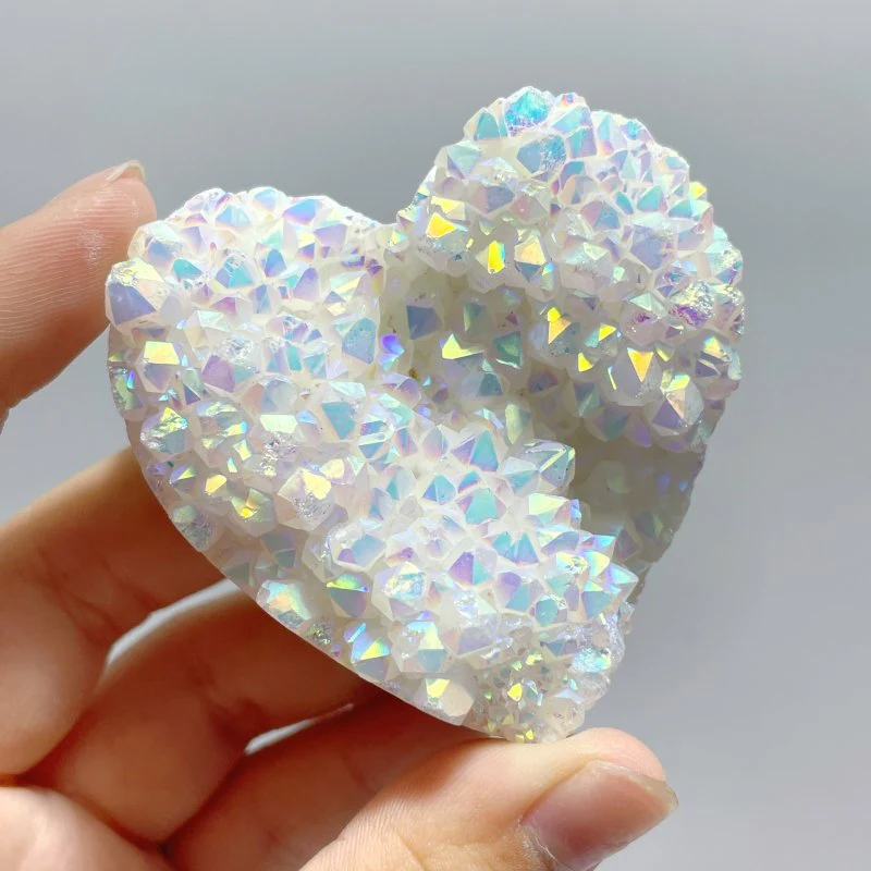 45 Pieces Angel Aura Heart Crystals Spirit Quartz Cluster - Image 5