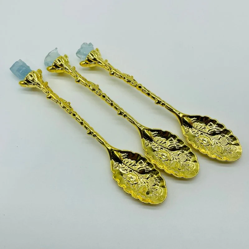 Raw Aquamarine Crystal Coffee Spoon Wholesale - Image 4