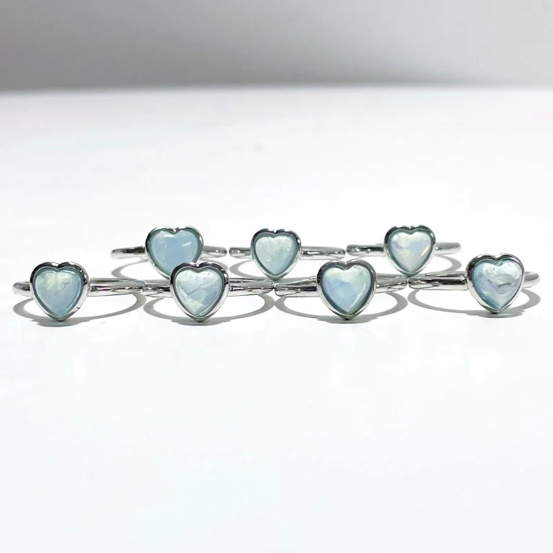Aquamarine Heart Ring Crystal Wholesale