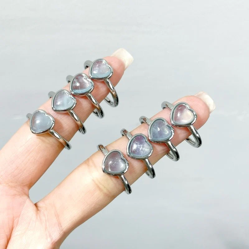 Aquamarine Heart Ring Crystal Wholesale - Image 3