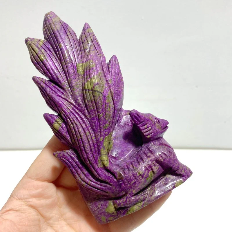4 Pieces Atlantisite Nine-tailed Fox Carving - Image 3