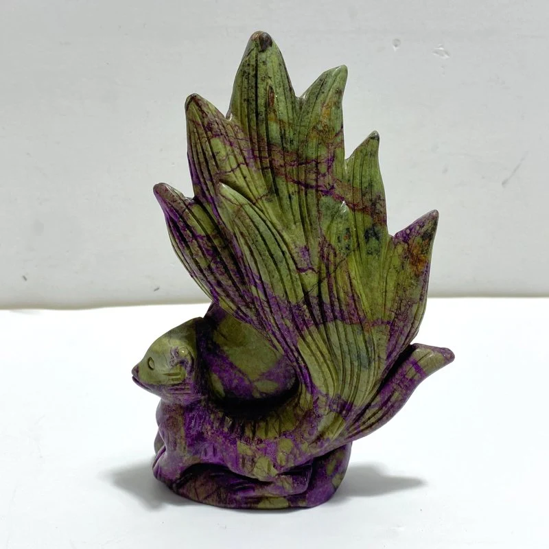 4 Pieces Atlantisite Nine-tailed Fox Carving - Image 4