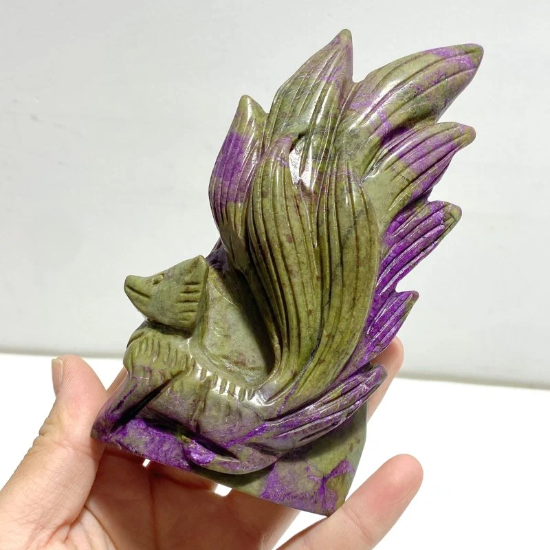 4 Pieces Atlantisite Nine-tailed Fox Carving - Image 5