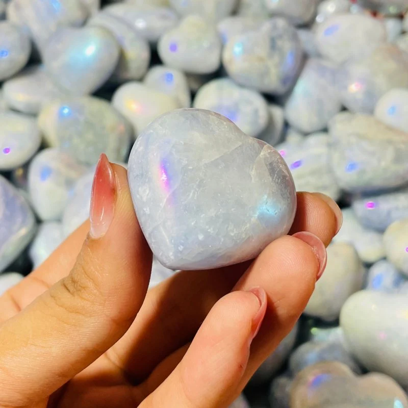 Aura Blue Calcite Stone Heart Wholesale - Image 3