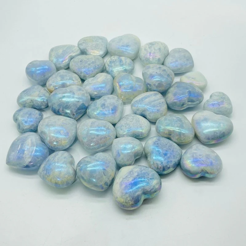 Aura Blue Calcite Stone Heart Wholesale - Image 6
