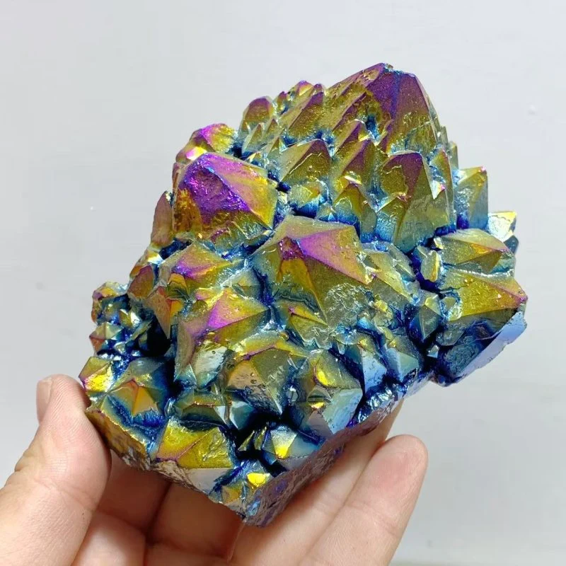 10 Pieces Aura Raw Clear Quartz Cluster Raw - Image 2