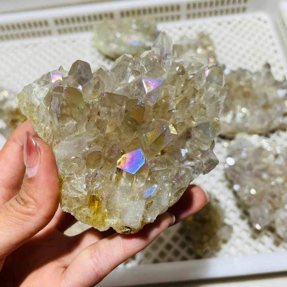 Aura Clear Quartz Crystal Cluster Wholesale - Image 5