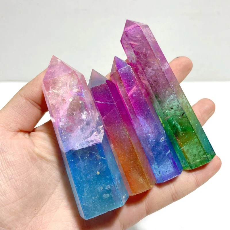 52 Pieces Aura Clear Quartz Point Clearance - Image 2