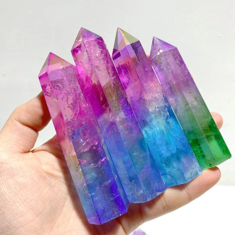 52 Pieces Aura Clear Quartz Point Clearance - Image 3