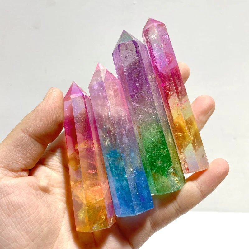 52 Pieces Aura Clear Quartz Point Clearance - Image 6