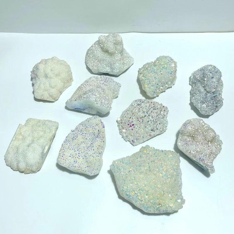 10 Pieces Large Aura Quartz Cluster Specimen