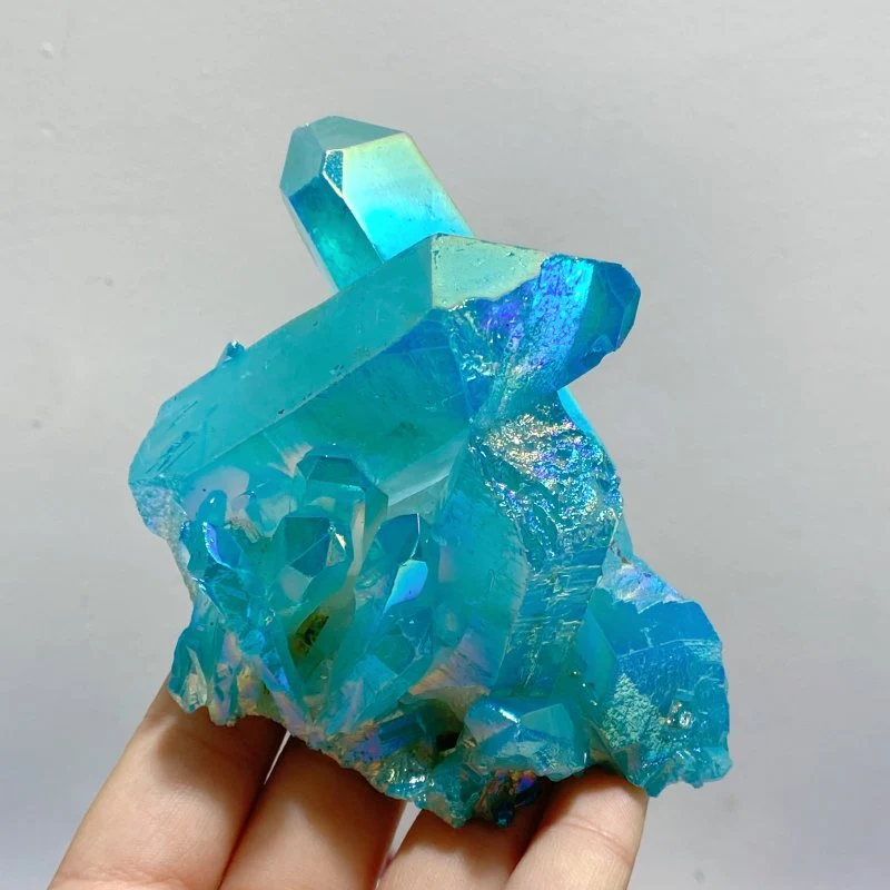 14 Pieces Aura Colorful Clear Quartz Cluster - Image 4