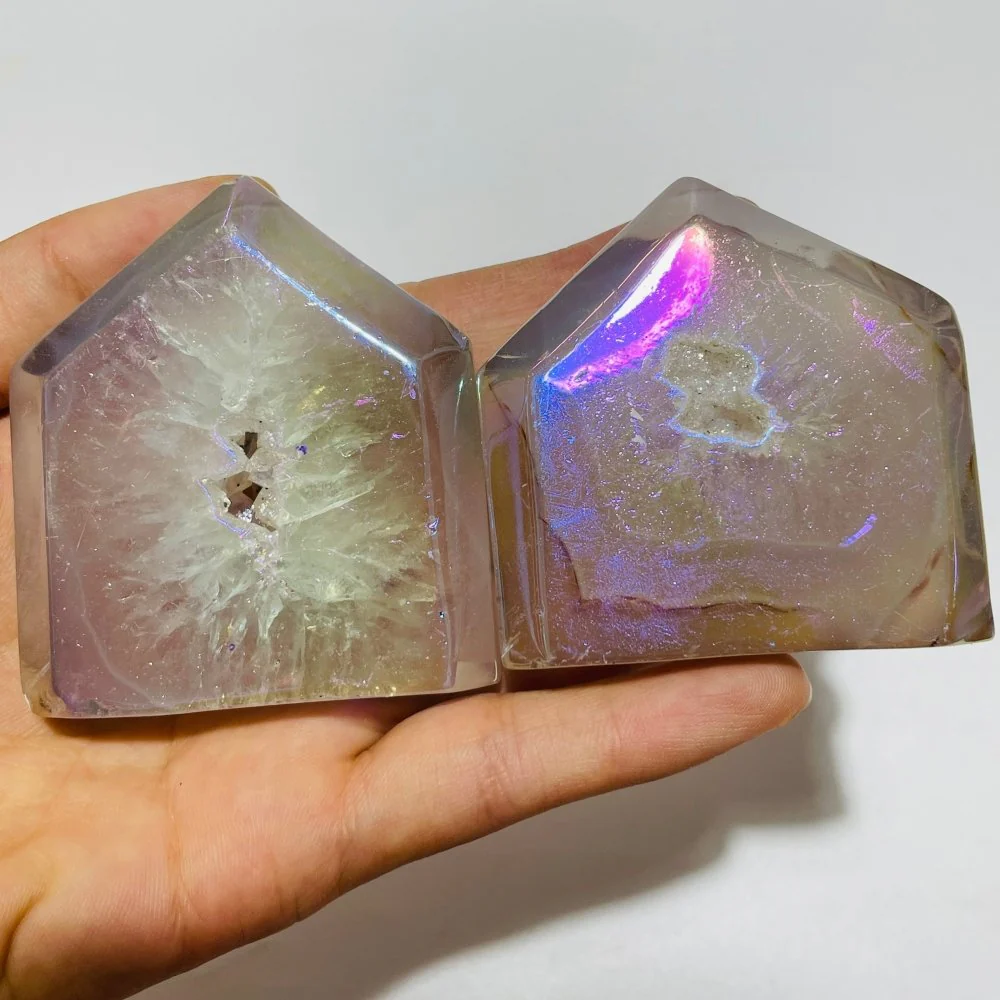Aura Geode Agate Wide Tower Points Wholesale - Image 3