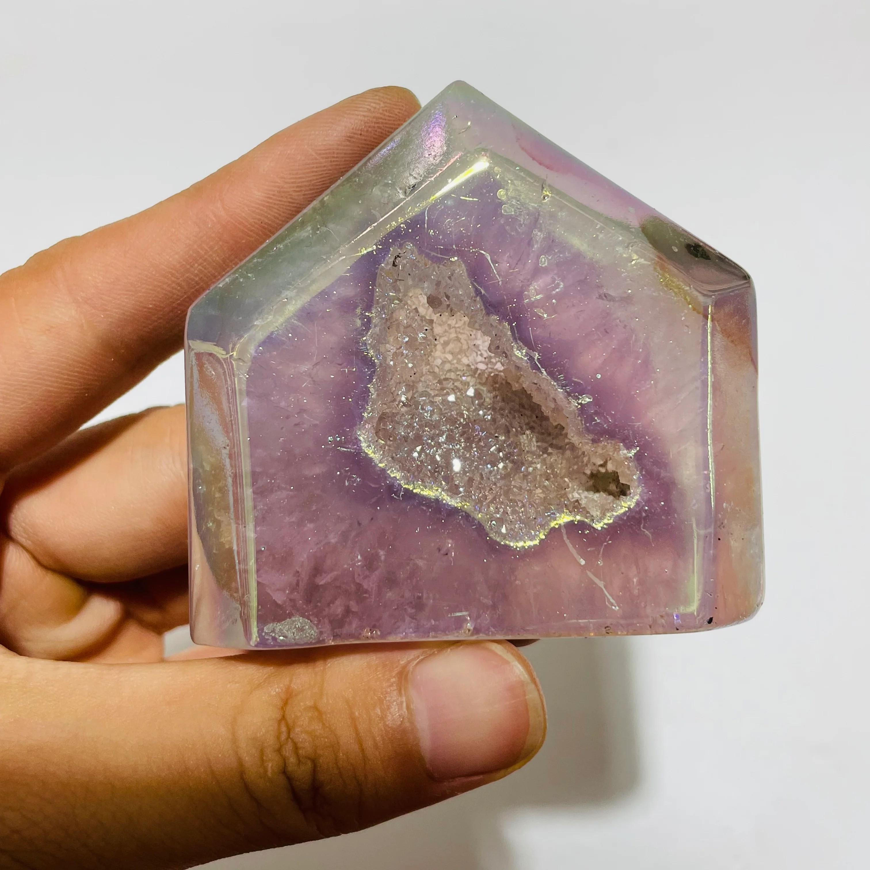 Aura Geode Agate Wide Tower Points Wholesale - Image 4