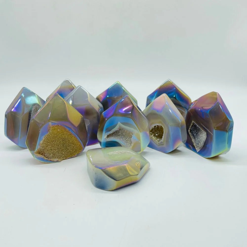 Aura Geode Druzy Agate Colorful Tower Wholesale - Image 3