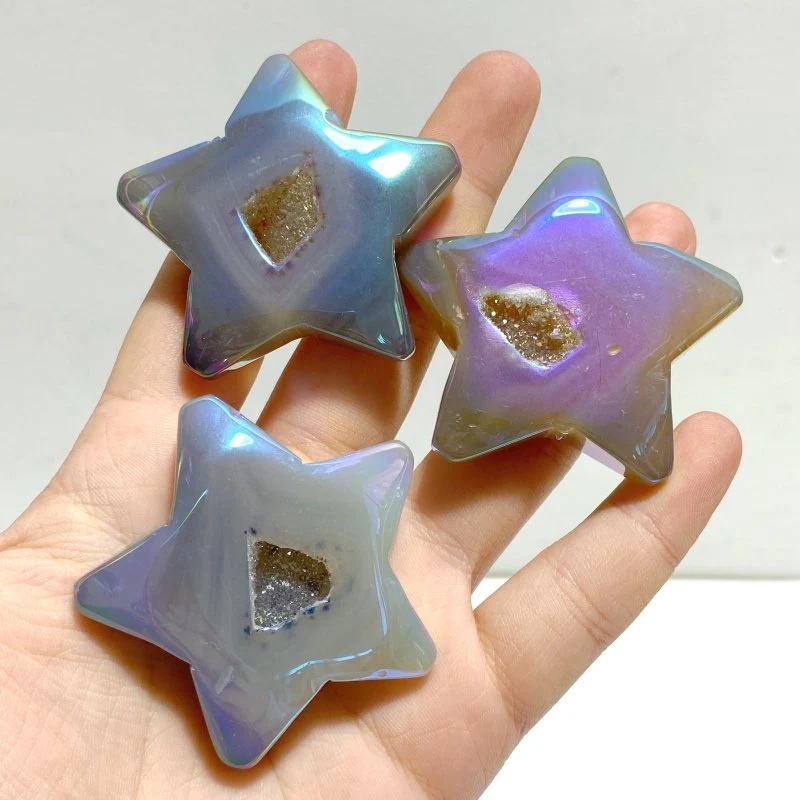 Aura Geode Druzy Agate Heart&Moon Star Crystal Wholesale - Image 3