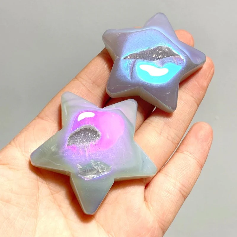 Aura Geode Druzy Agate Star&Moon Crystal Wholesale Closeout - Image 6