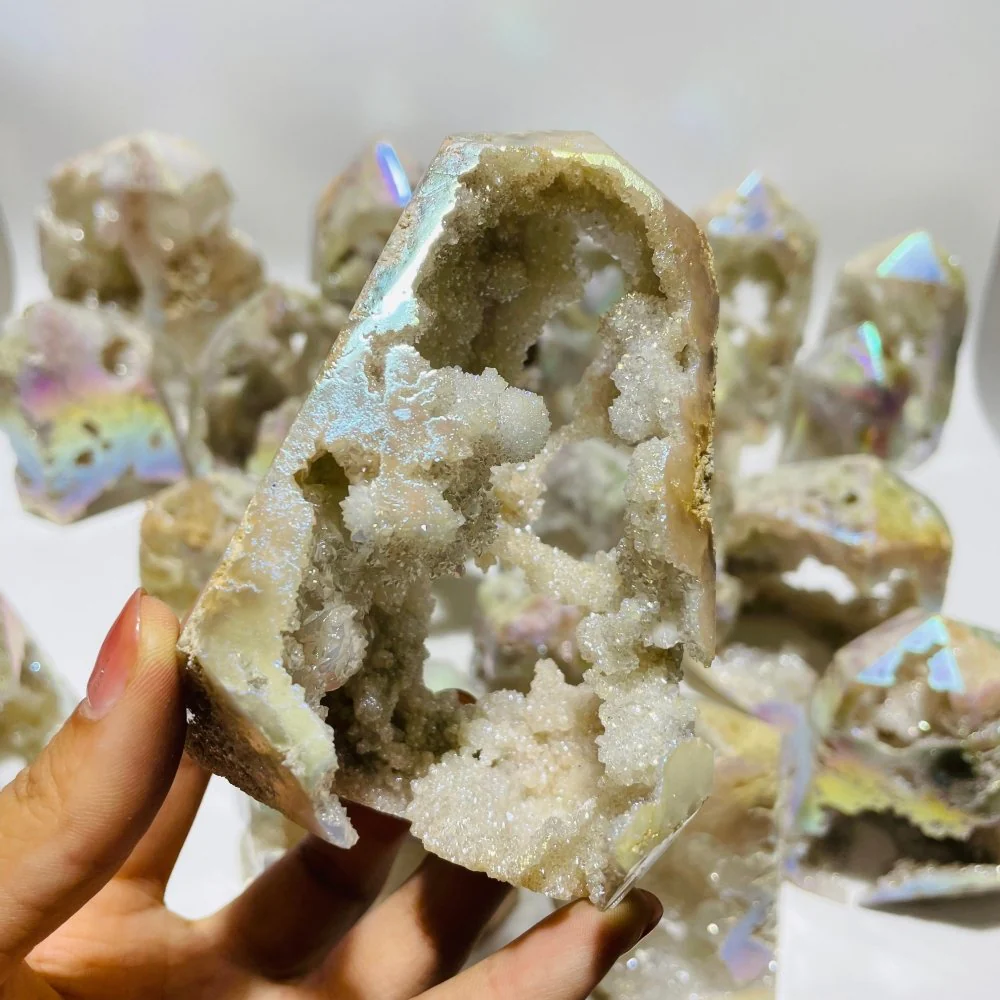 20 Pieces Aura Geode Quartz Druzy Crystal Tower Points - Image 2