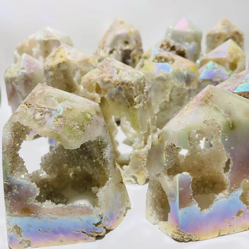 20 Pieces Aura Geode Quartz Druzy Crystal Tower Points - Image 4