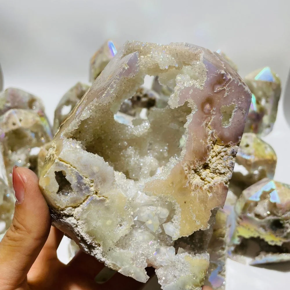 20 Pieces Aura Geode Quartz Druzy Crystal Tower Points - Image 7