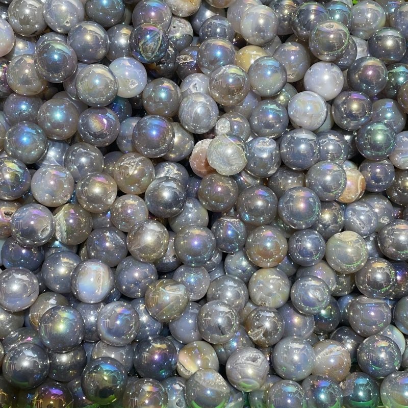 Aura Mini Geode Druzy Agate Spheres Wholesale - Image 3