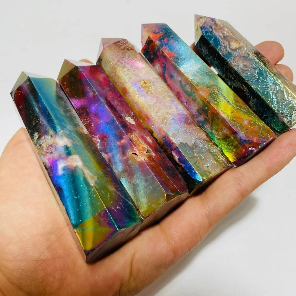 Aura Red Moss Agate Points Wholesale - Image 2