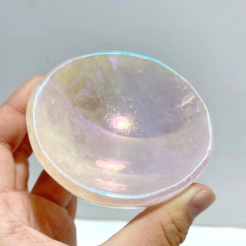 7 Pieces Aura Rose Quartz Bowl Carving - Image 6