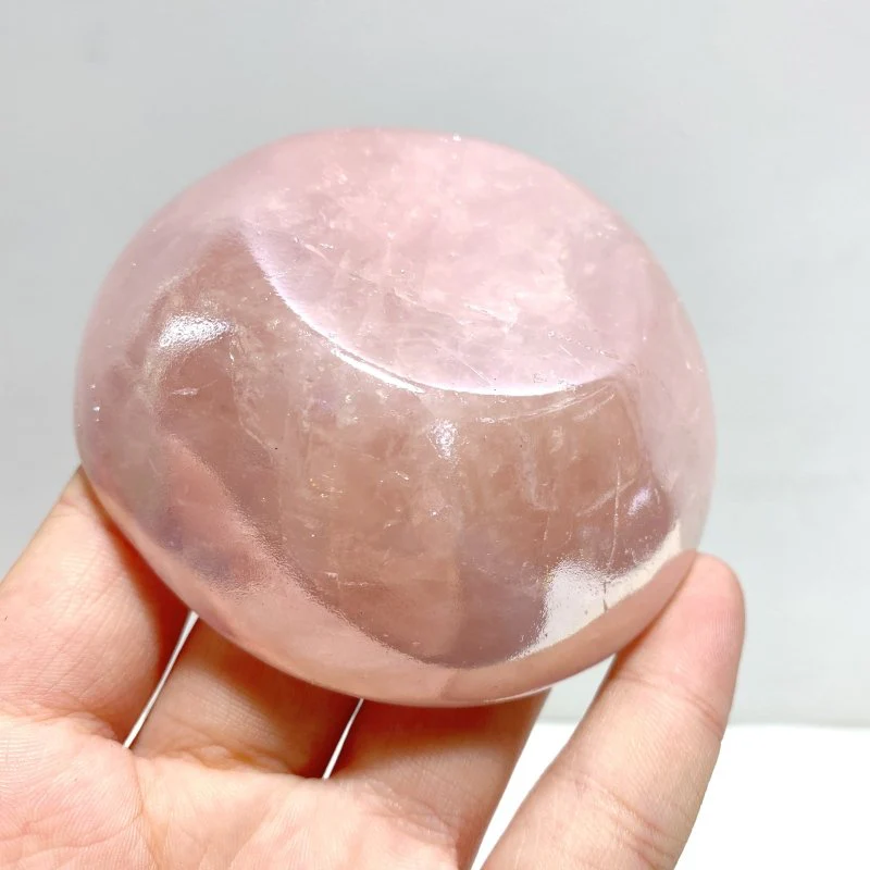7 Pieces Aura Rose Quartz Bowl Carving - Image 7