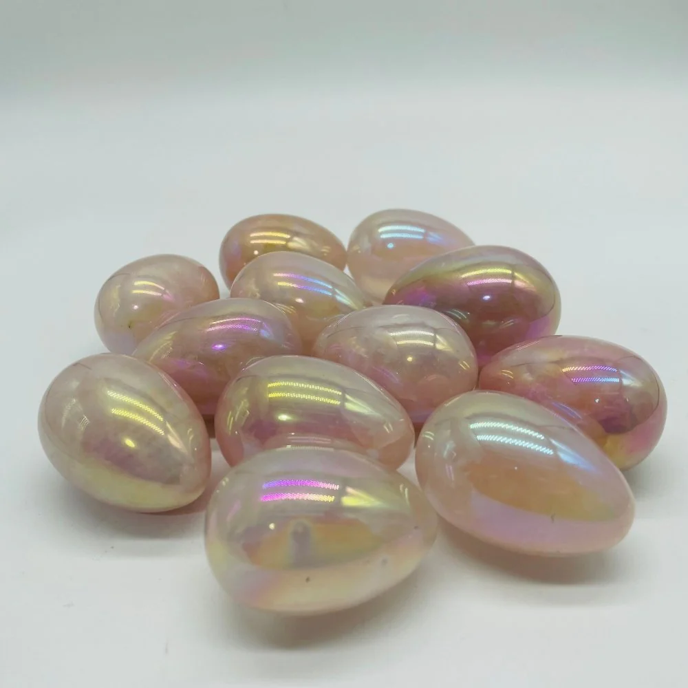 Aura Pink Rose Quartz Egg Wholesale - Image 3