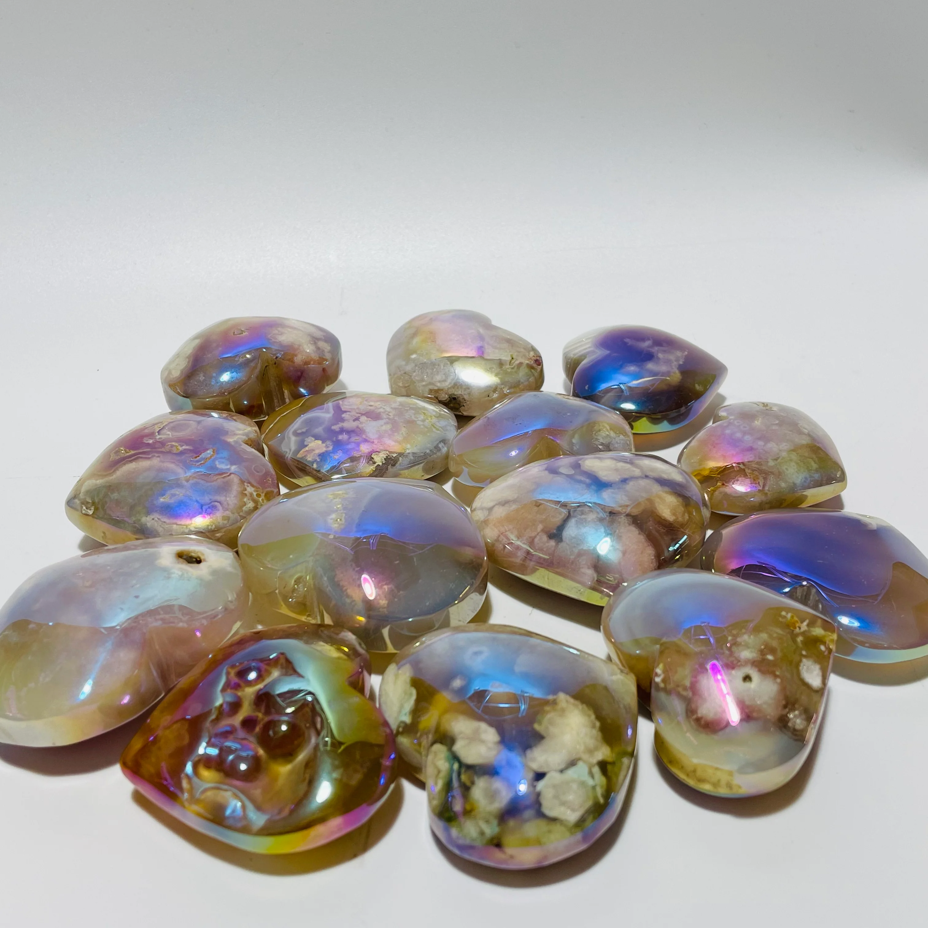Aura Sakura Flower Agate Heart Wholesale - Image 2