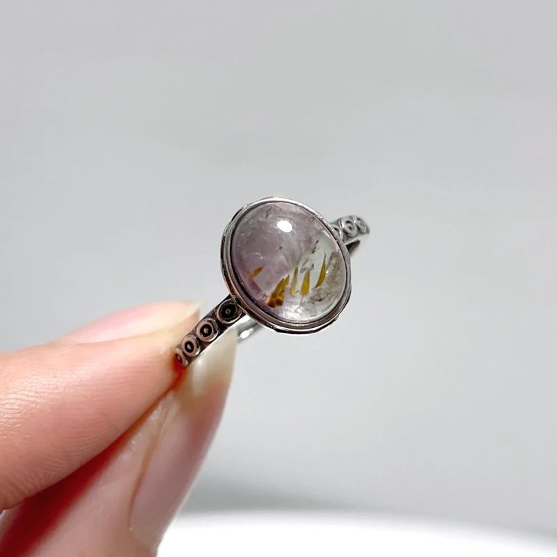 17 Pieces Auralite 23 Crystal Different Styles Sterling Silver Ring - Image 7