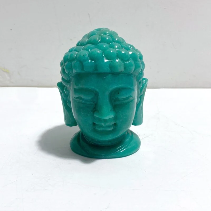 Beautiful Amazonite Buddha Head Carving