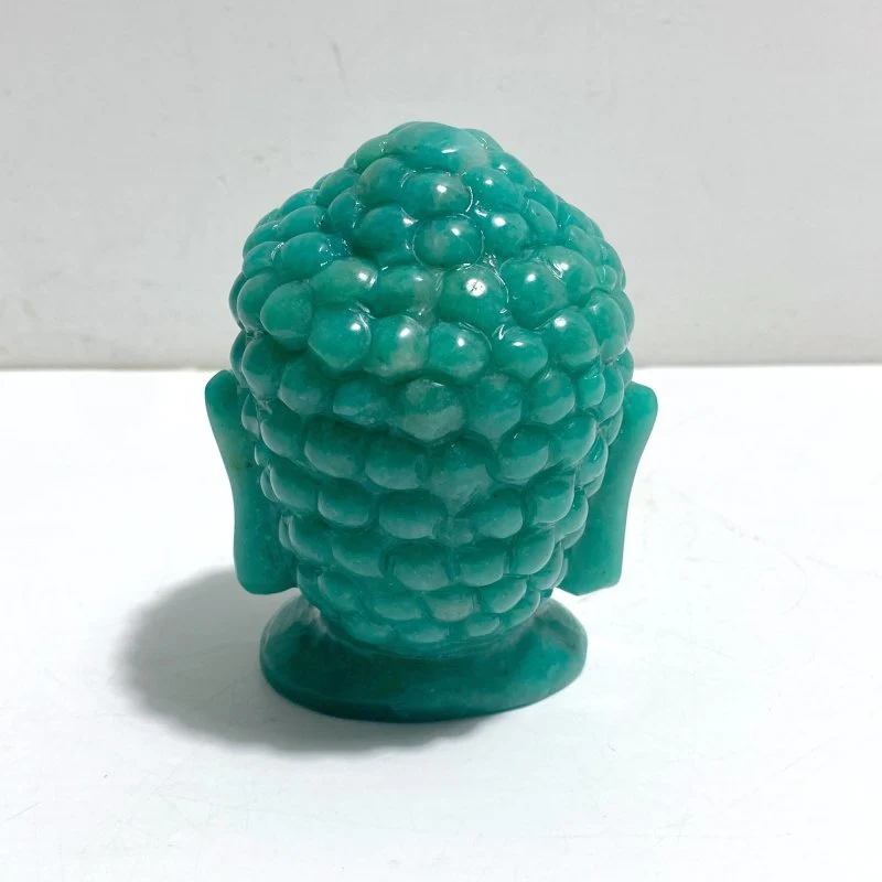 Beautiful Amazonite Buddha Head Carving - Image 4