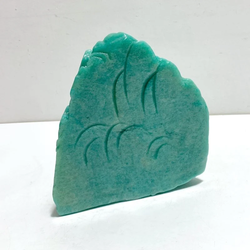 Beautiful Amazonite Landscape Pavilion Carving #1 - Image 5