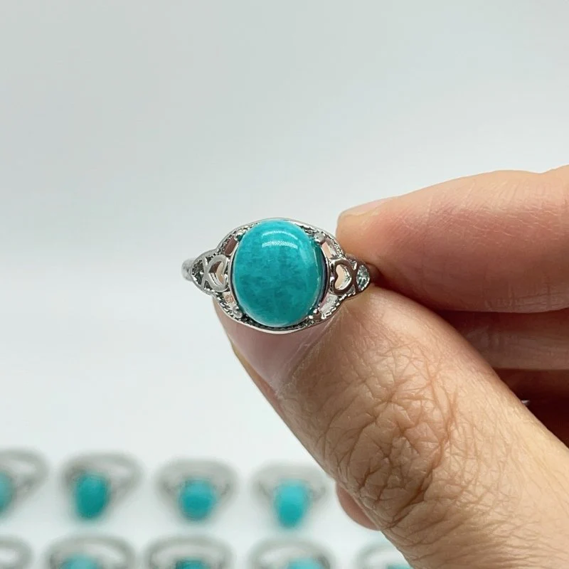 31 Pieces Beautiful Deep Blue Amazonite Ring