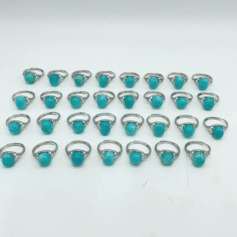 31 Pieces Beautiful Deep Blue Amazonite Ring - Image 3