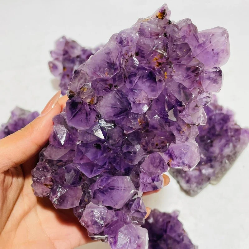 6 Pieces Beautiful Amethyst Cacoxenite Super7 Cluster - Image 4
