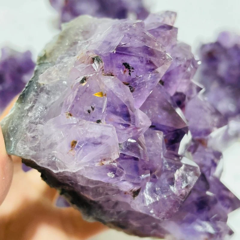 6 Pieces Beautiful Amethyst Cacoxenite Super7 Cluster - Image 5