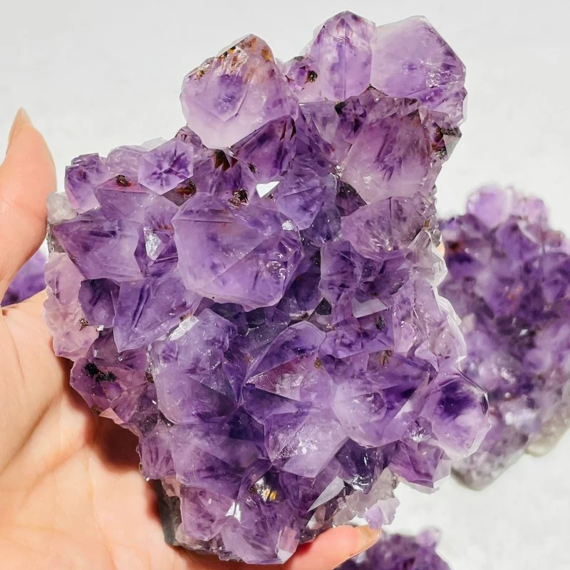6 Pieces Beautiful Amethyst Cacoxenite Super7 Cluster - Image 6