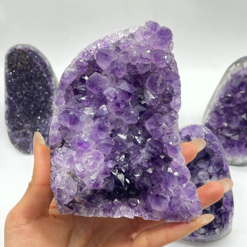 5 Pieces Beautiful Amethyst Clusters Geode - Image 2