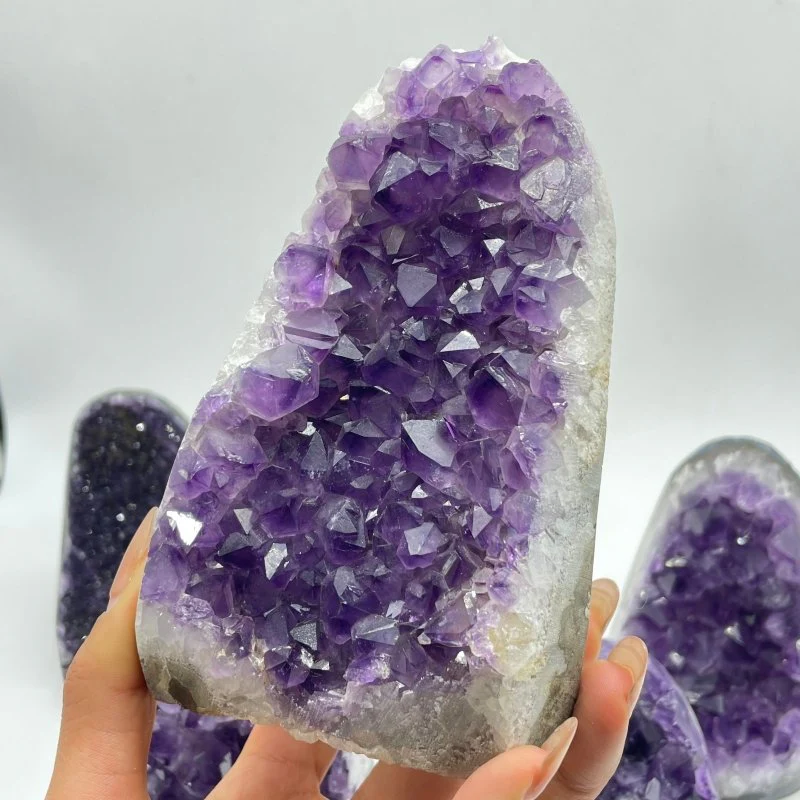 5 Pieces Beautiful Amethyst Clusters Geode - Image 5