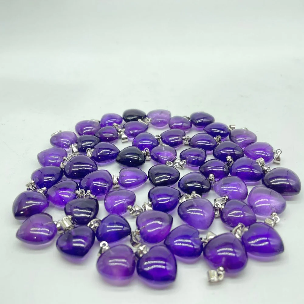 Beautiful Amethyst Heart Pendant Wholesale - Image 2