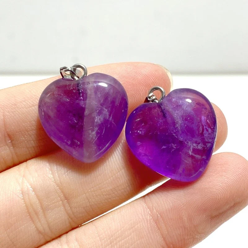 Amethyst Heart Pendants Wholesale - Image 4