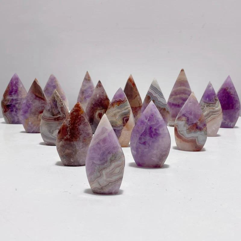 16 Pieces Beautiful Amethyst Mixed Striped Agate Arrow Head