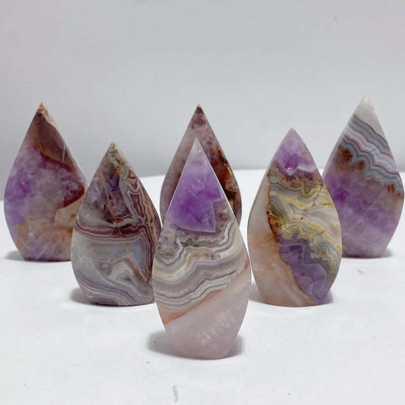 16 Pieces Beautiful Amethyst Mixed Striped Agate Arrow Head - Image 2