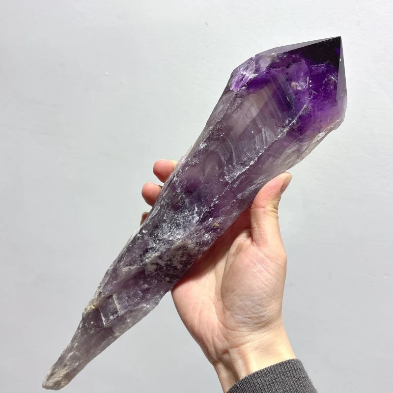 6 Pieces Large Beautiful Polished Amethyst Scepter Single Point 23-33cm - Image 3